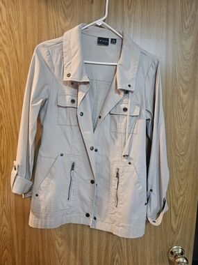 Tribal Beige Lightweight Utility Jacket for Women